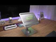 Στάση lap-top μετάλλων αργιλίου 270*245*70MM ασημένια διευθετήσιμη εργονομική με το αερισμένο σχέδιο