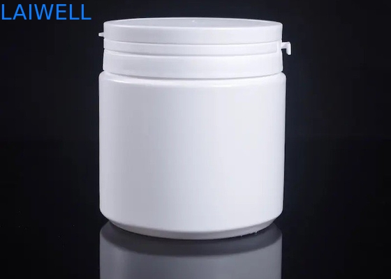 Αεροστεγή σύγχρονα άσπρα στρογγυλά HDPE βάζων γαλάτων σε σκόνη μπουκαλιών 500ML αποθήκευσης πλαστικά εμπορευματοκιβώτια με το δάκρυ από την ΚΑΠ