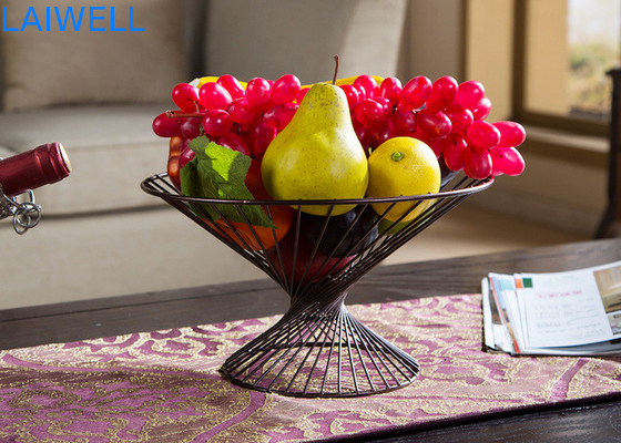 27.5*15*15CM Luxury Black Baking Varnish Iron Fruit Basket Metal Houseware Ανθεκτικότητα στη θερμότητα και μακροχρόνια αντοχή