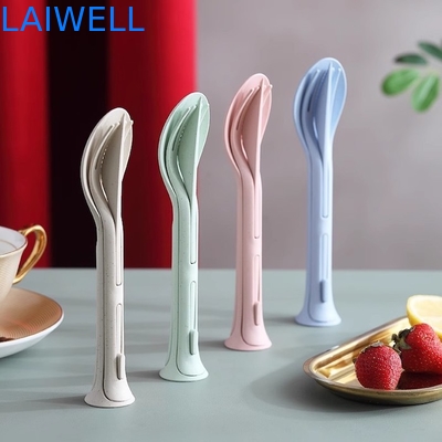 170*40MM Πολυλειτουργικό Σπέρμα Σκάλα Ροζ 3-In-1 Flatware Set Επαναχρησιμοποιήσιμο Eco Tableware Accessories Ελαφρύ και κατάλληλο για φαγητό Μπορεί να χρησιμοποιηθεί πολλές φορές και εύκολο να μεταφερθεί και να αποθηκευτεί