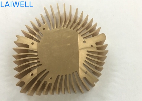 Αργίλιο 6061 Customzied CNC μετάλλων σφράγισης δοχείο ψύξης lap-top ΚΜΕ υποβολής σε ανοδική οξείδωση χρυσό