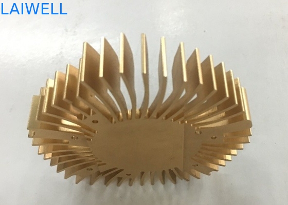 Αργίλιο 6061 Customzied CNC μετάλλων σφράγισης δοχείο ψύξης lap-top ΚΜΕ υποβολής σε ανοδική οξείδωση χρυσό