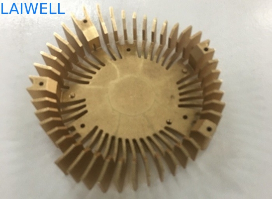 Αργίλιο 6061 Customzied CNC μετάλλων σφράγισης δοχείο ψύξης lap-top ΚΜΕ υποβολής σε ανοδική οξείδωση χρυσό