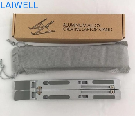Γκρίζος SGS Officeworks στάσεων lap-top μετάλλων 245*44*13mm κάτοχος ταμπλετών