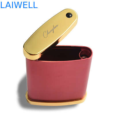 Ρόδινο αντιοξειδωτικό Ashtray ανοξείδωτου 90*135mm Ashtray μετάλλων με το καπάκι
