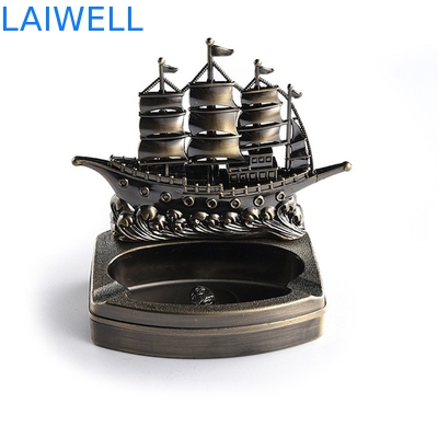 Sailboat σχέδιο 125*110*60mm Ashtray τσεπών μετάλλων απόδειξη σκόνης