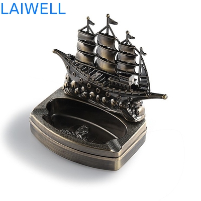 Sailboat σχέδιο 125*110*60mm Ashtray τσεπών μετάλλων απόδειξη σκόνης