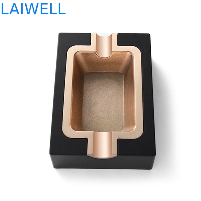 Μαύρη επένδυση 12*8.5cm μόδας Ashtray ορθογωνίων Ashtray τσιγάρων τσεπών