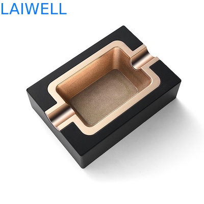 Μαύρη επένδυση 12*8.5cm μόδας Ashtray ορθογωνίων Ashtray τσιγάρων τσεπών