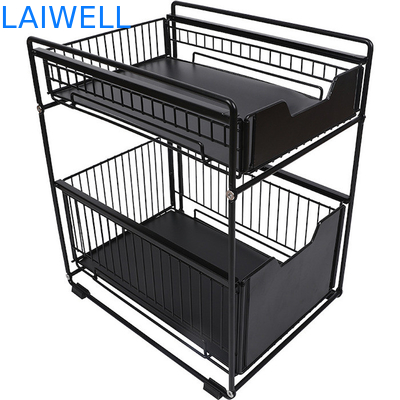 37L*21.5W*43Hcm σκεύη για την κουζίνα 2 ανοξείδωτου ράφι αποθήκευσης κουζινών σειρών