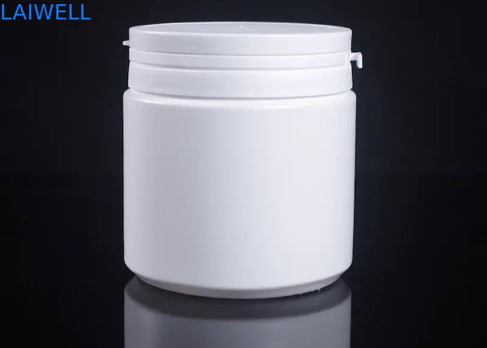 Αεροστεγή σύγχρονα άσπρα στρογγυλά HDPE βάζων γαλάτων σε σκόνη μπουκαλιών 500ML αποθήκευσης πλαστικά εμπορευματοκιβώτια με το δάκρυ από την ΚΑΠ