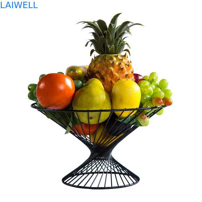 27.5*15*15CM Luxury Black Baking Varnish Iron Fruit Basket Metal Houseware Ανθεκτικότητα στη θερμότητα και μακροχρόνια αντοχή
