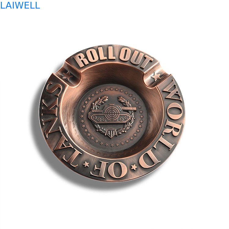 Ashtray σμάλτων κραμάτων ψευδάργυρου εκλεκτής ποιότητας φορητό Ashtray πορτοφολιών λογότυπων χάραξης λέιζερ