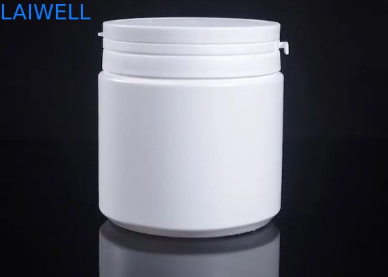 Αεροστεγή σύγχρονα άσπρα στρογγυλά HDPE βάζων γαλάτων σε σκόνη μπουκαλιών 500ML αποθήκευσης πλαστικά εμπορευματοκιβώτια με το δάκρυ από την ΚΑΠ
