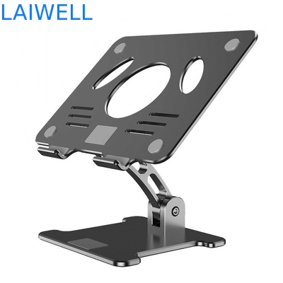 Στάση lap-top μετάλλων αργιλίου 270*245*70MM ασημένια διευθετήσιμη εργονομική με το αερισμένο σχέδιο