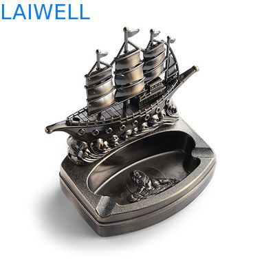 Sailboat σχέδιο 125*110*60mm Ashtray τσεπών μετάλλων απόδειξη σκόνης